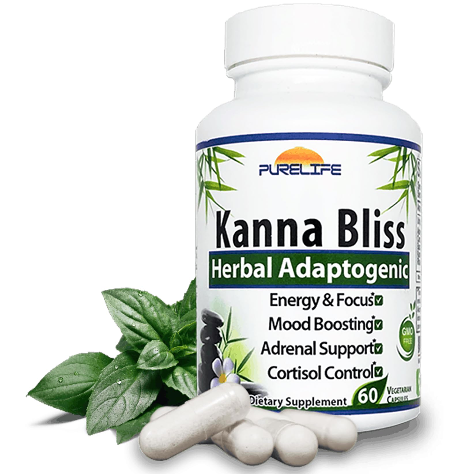 Kanna Bliss - Herbal Adaptogenic (60 Vegetarian Capsules)