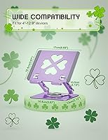 Vista 4 de Tablet Stand for iPad,360° Rotating Desktop Holder - Aluminum Adjustable & Foldable Desk Holder for iPad Pro 12.9/11,Air 10.9,Samsung Tab