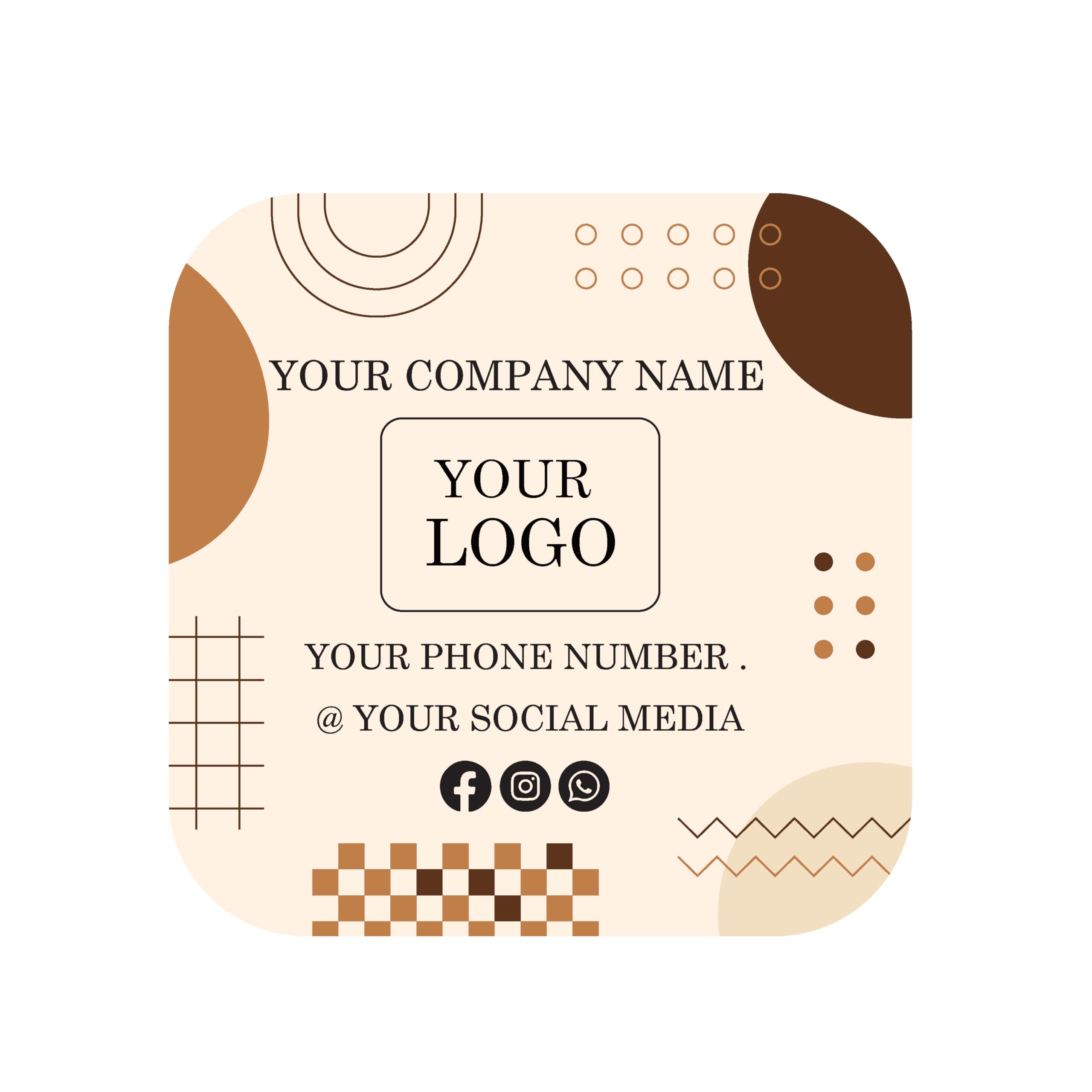 Customized Logo Stickers for Business Bags Boxes & Marketing | 36 Personalized Labels Brand Boosting Made Easy | Smudge-Proof & Water-Resistant (5 x 5 Inch)