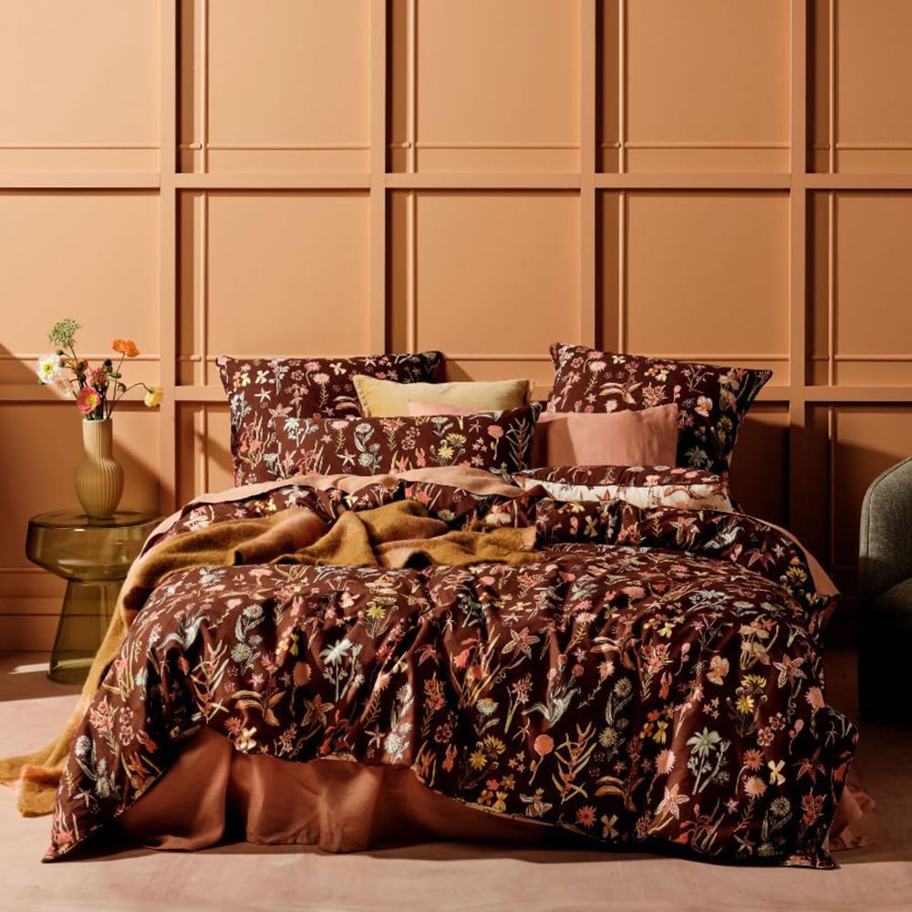 Freyamy Grün Blumen Bettwäsche-Sets 135x200 4tlg,Grün Floral Bettwäsche,Botanisch Aesthetic Weich Wende Bettwäsche Gewaschene Mikrofaser 2 Bettbezug mit Reißverschluss und 2 Kissenbezüge 80x80cm