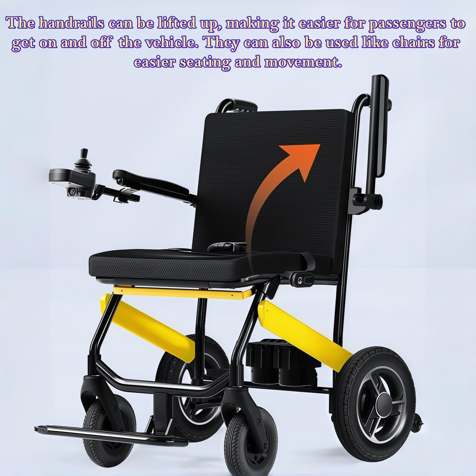Carrozzina Elettrica Per Adulti, Leggera E Pieghevole, Portata 100 Kg, Telaio In Fibra Di Carbonio — Ideale Per Persone Con Disabilità E Anziani.