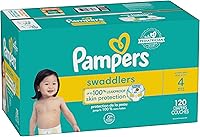 Vista 155 de Pañales Pampers Swaddlers, Talla 7 (11.8-22.7 kg), 70 unidades, absorbentes, mantiene al bebé seco y cómodo, pañal desechable seguro para la piel