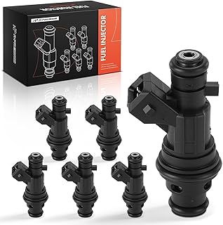 A-Premium 5 Holes Set of 6 Fuel Injectors Compatible with Saturn L300 2001-2005, LS2/LW2 2000, LW300 2001-2003, 3.0L