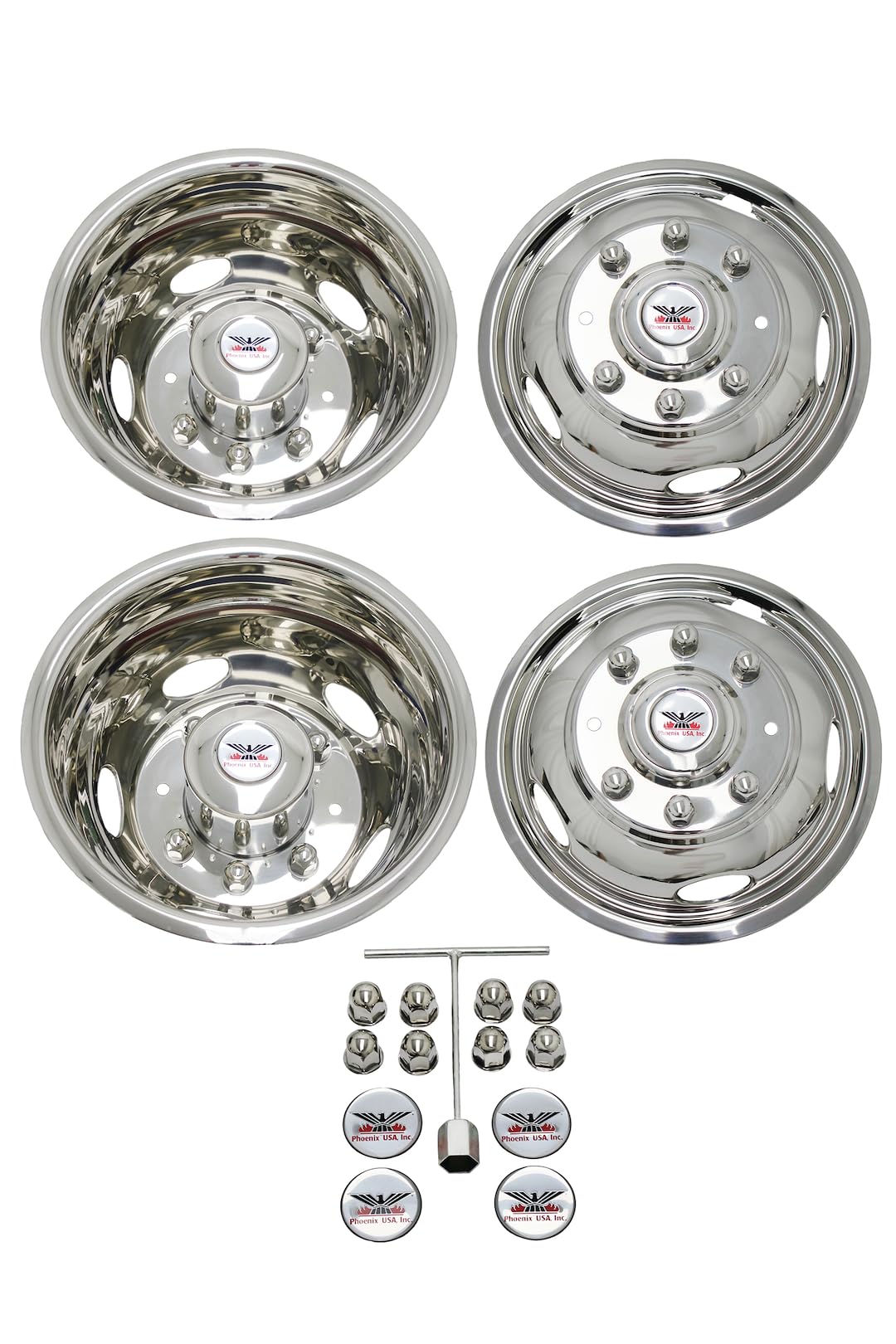 Phoenix USA - ND1719 - SIM ST SS Compatible with/Replacement for Ram 19-C 3500 17 IN 8 LUG