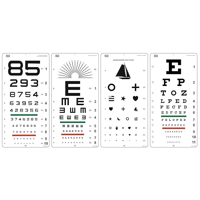 Buy Snellen EFP, Kindergarten, Number, E Illiterate with Astigmatic Chart Distance Vision Eye