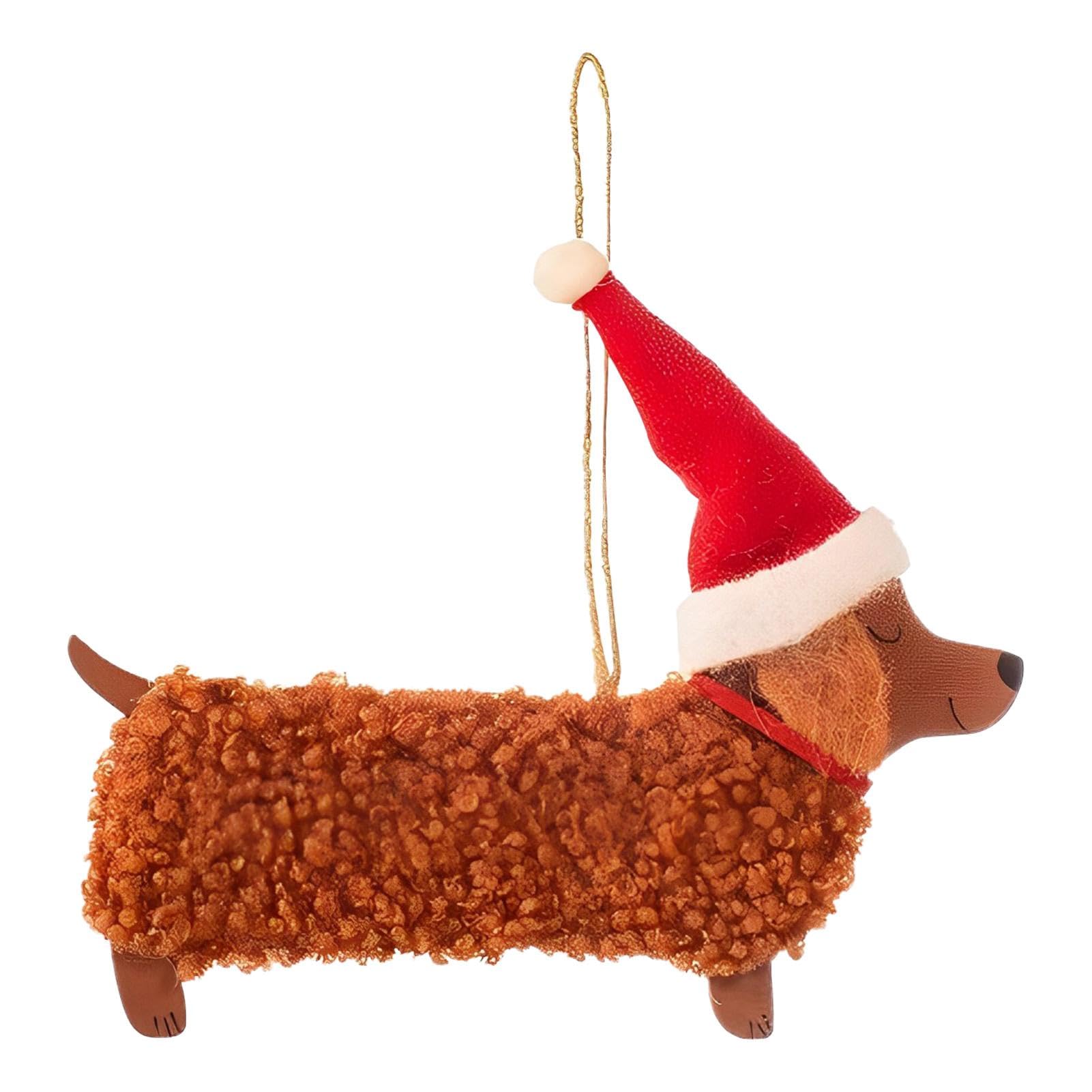 Amazon.co.jp: フェルト犬のクリスマスオーナメント、犬のクリスマス
