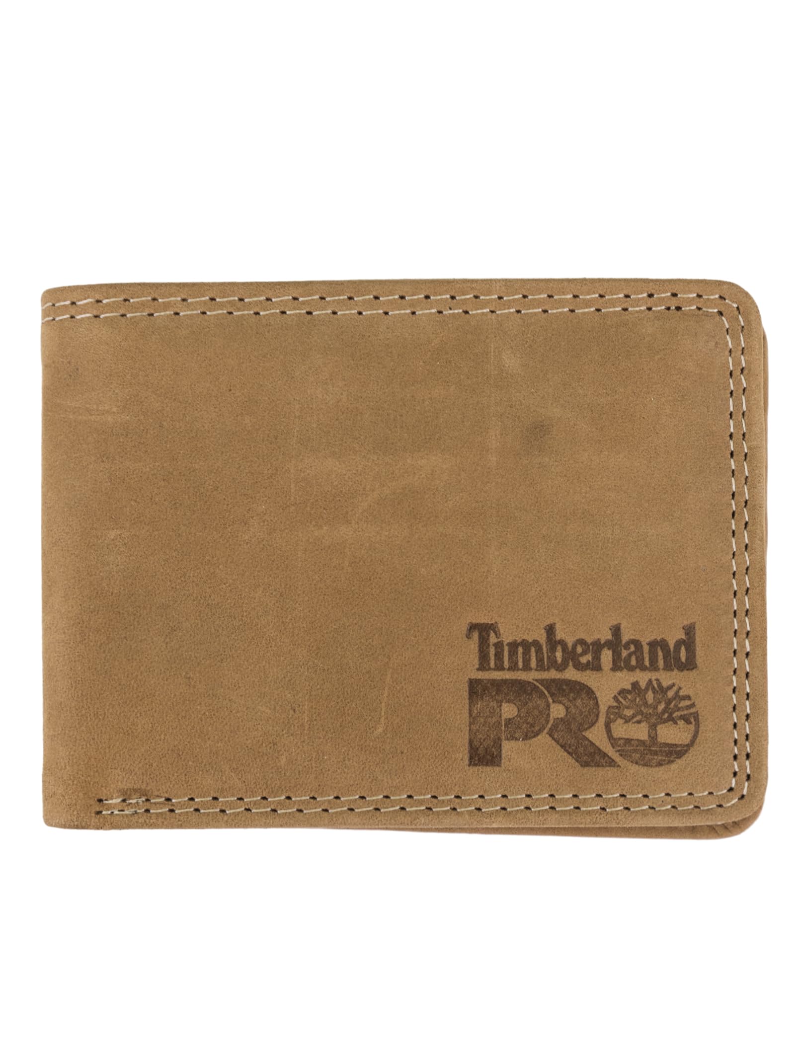 Timberland Pro Men's Slim Leather Rfid Bifold With Back Id Window Wallet, Wheat/Pullman, One Size UK
