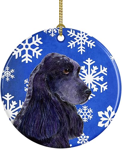 Miniatura 1 de Caroline's Treasures Cocker Spaniel - Adorno de cerámica para colgar en el árbol de Navidad, para el hogar, Navidad, fiestas, regalo, 3 pulgadas,