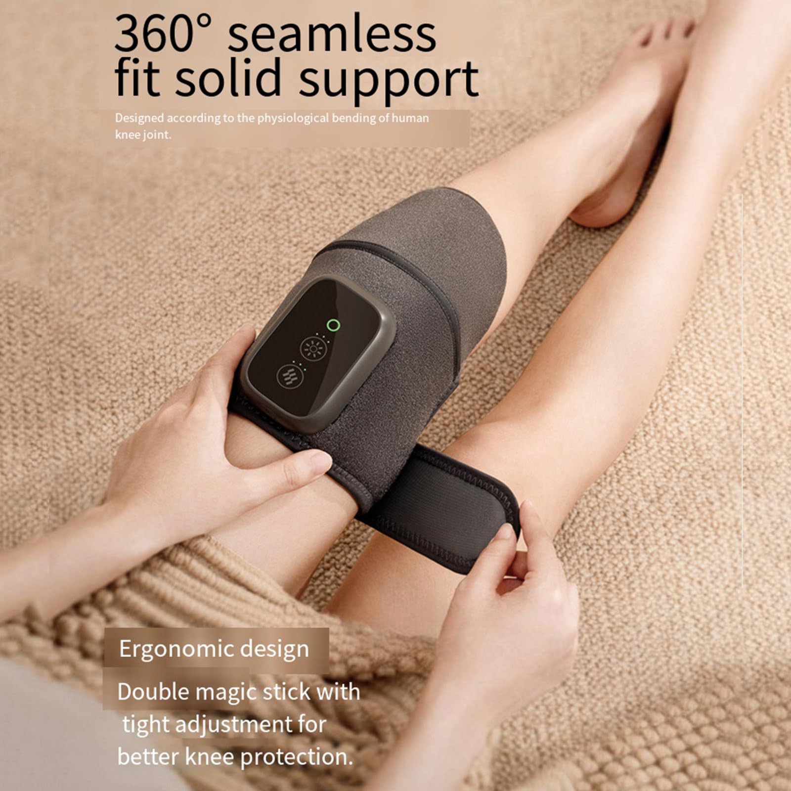 Masajeador de rodilla inalámbrico con calefacción para aliviar el dolor articular, artritis, calambres y dolor de menisco. Rodillera con vibración eléctrica.