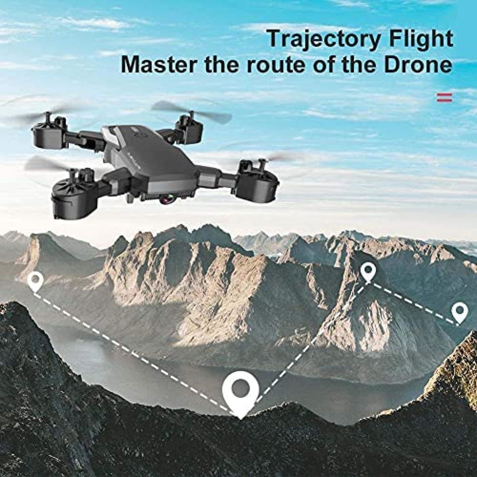 Dron zdalnie sterowany dla dzieci w wieku 5–9 lat Składany zdalnie sterowany quadkopter RC Dron z kamerą 4K HD WiFi Dron FPV FPV, fotografowanie gestami, wideo, trzymanie wysokości i tryb be