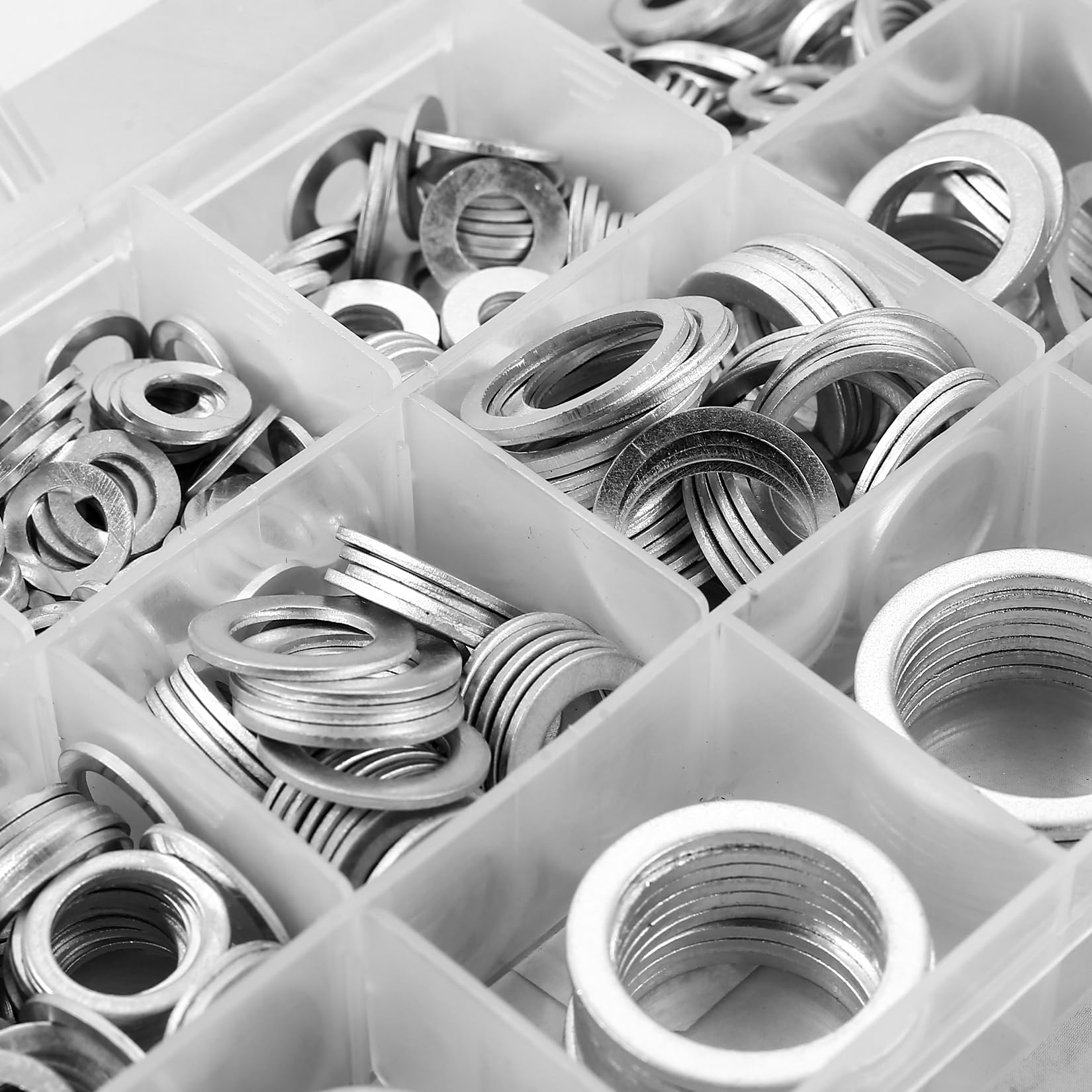 510 Pcs Aluminum Flat Washers for Screws Metal Washers for Bolts M5 M6 M8 M10 M12 M14 M16 M18 M20 M22 M24 Assorted Washerss - Image 4