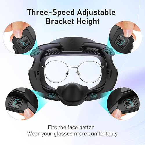 Miniatura 3 de OURVR Face Facial Interface Compatible with MetaOculus Quest 3 Accessories,with Cushion Pad Foam Replacement,PU & Ice Silk Foam