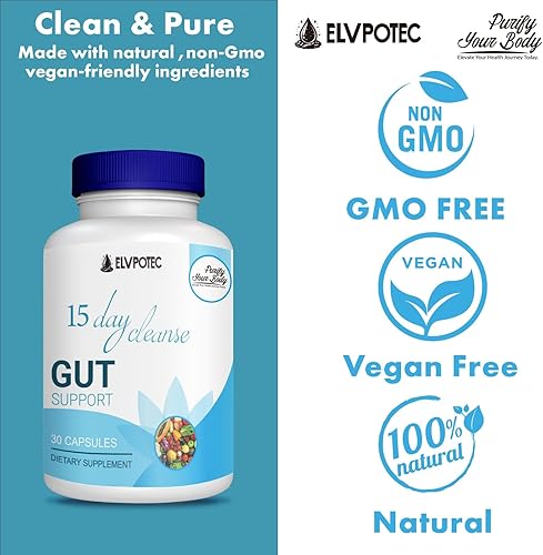 Miniatura 5 de ELVPOTEC Fórmula de limpieza de 15 días - Soporte intestinal y colon  Desintoxicación avanzada de limpieza intestinal con senna, cascara sagrada y