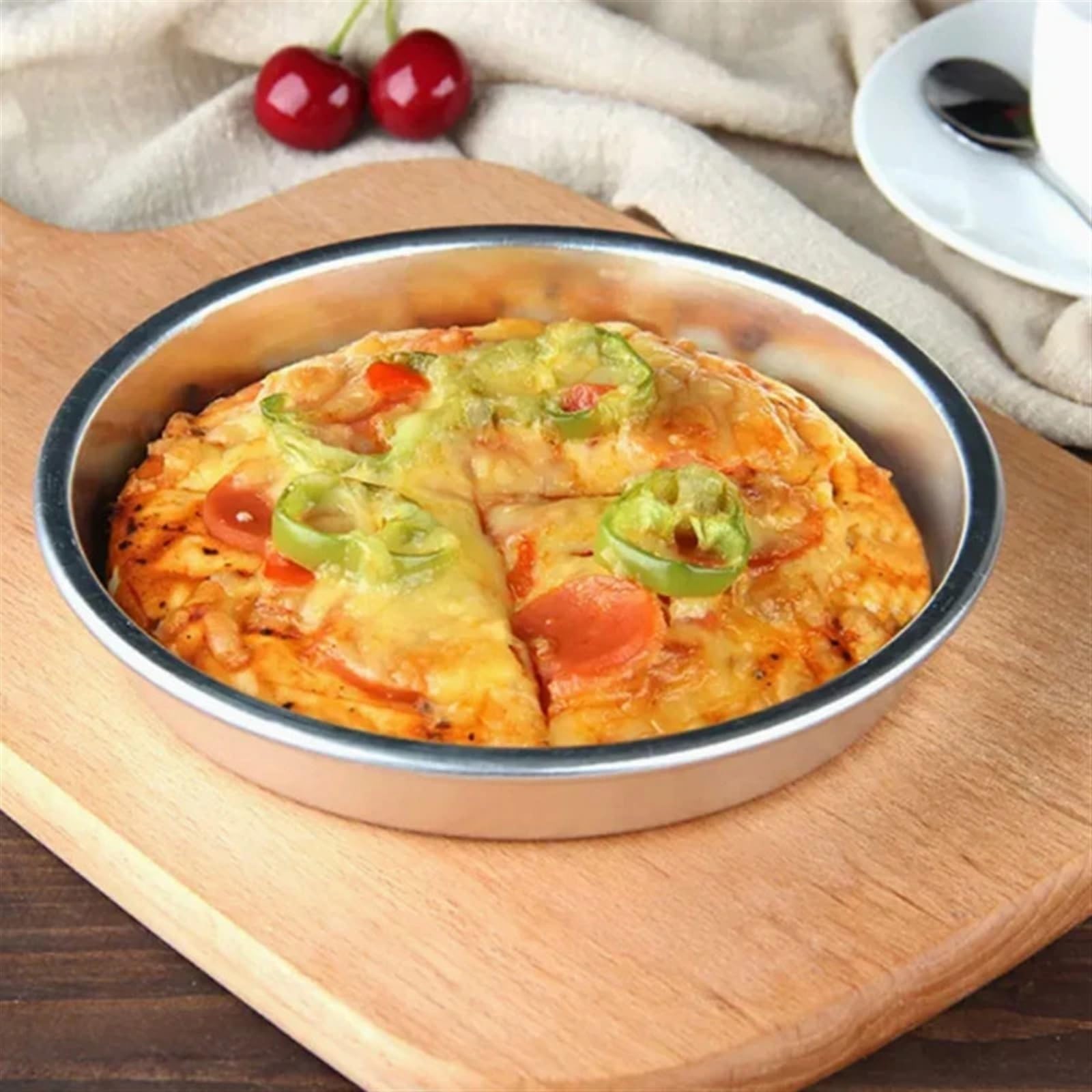 Vassoio for pizza rotondo in lega di alluminio