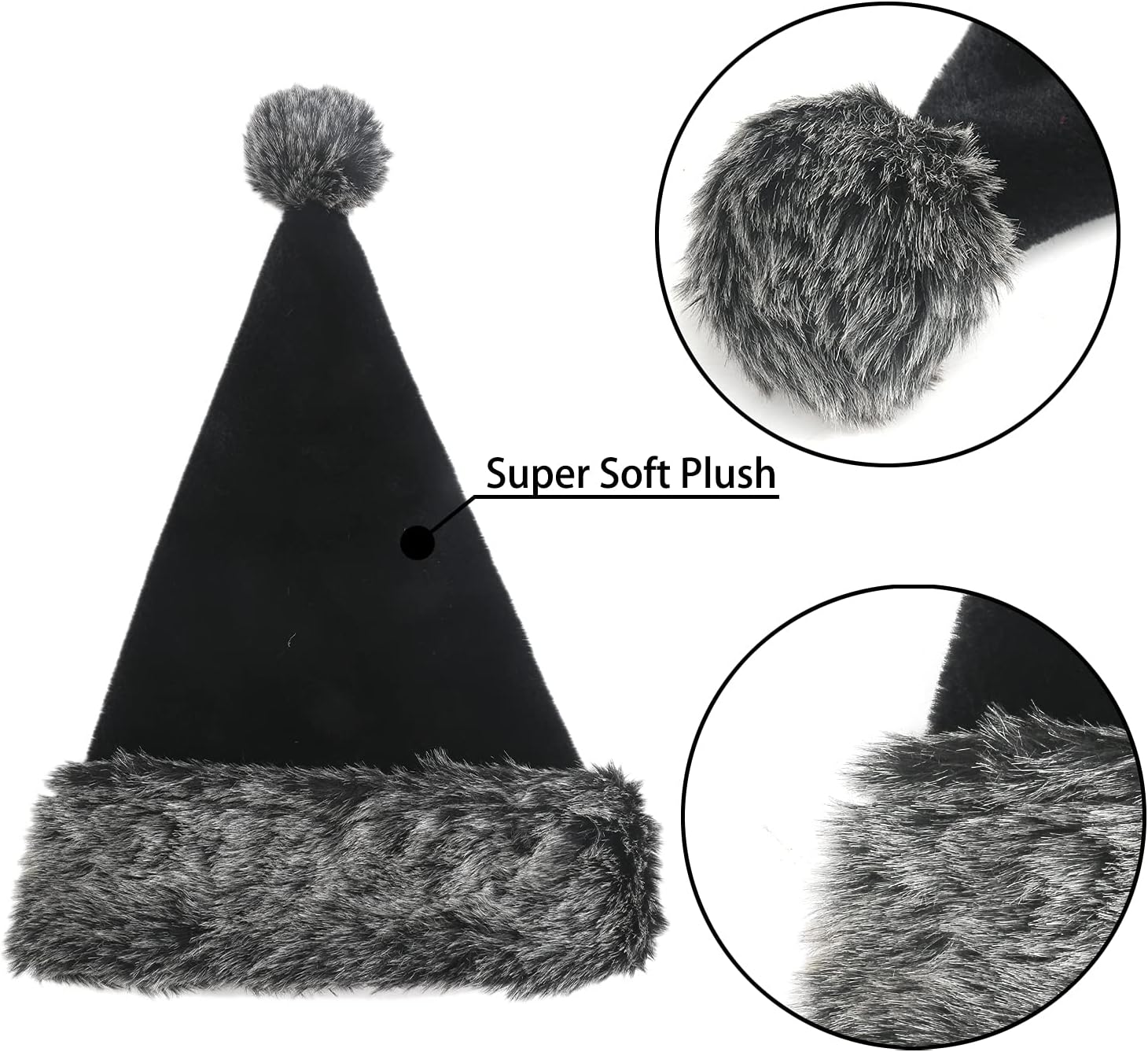 Personalized Santa Hat - Super Soft Plush Christmas Hat for Adults, Unisex Holiday Party Gift - Image 3