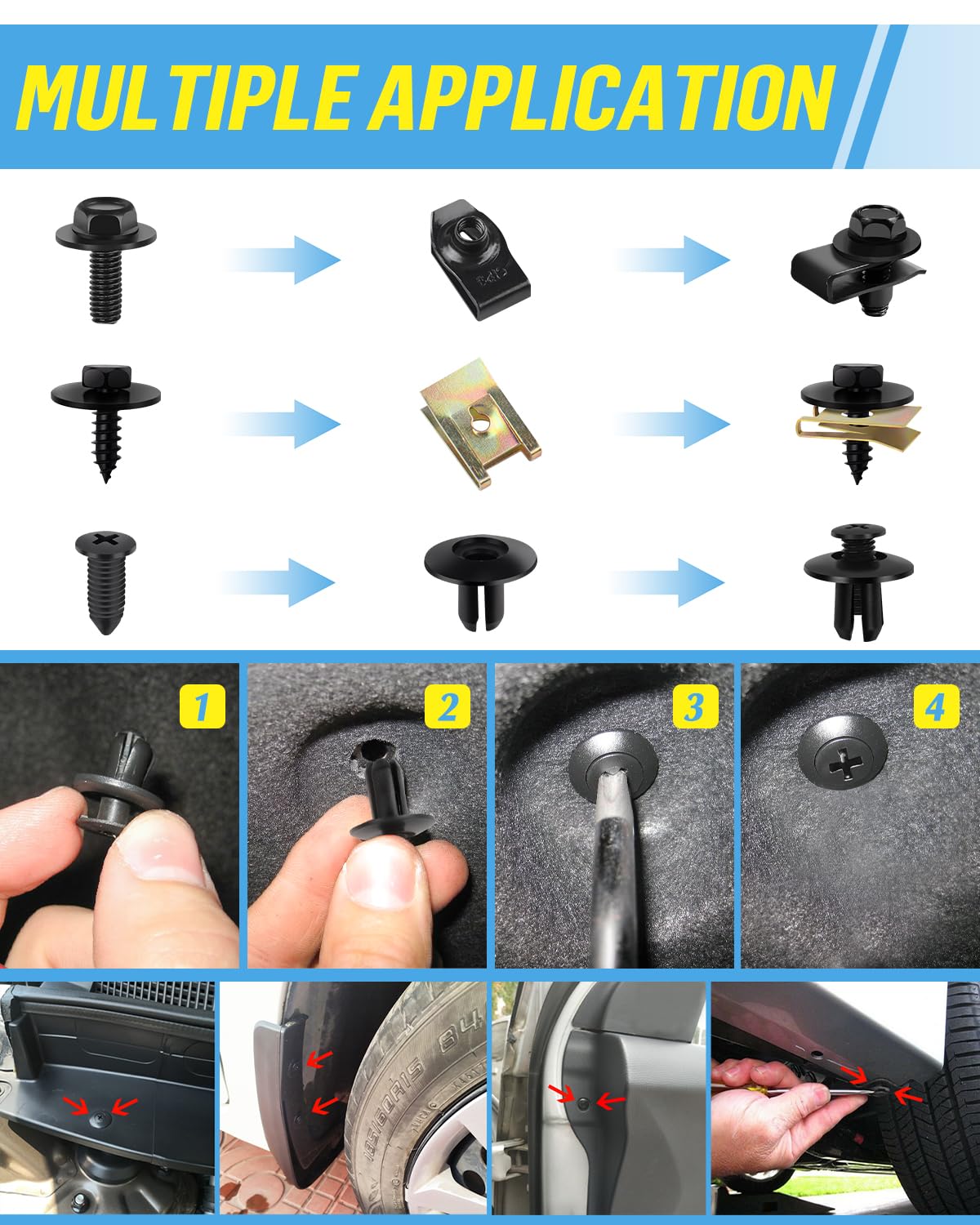 Plastic Clips Voor Auto's 30 Stuks U Type Automatische Bevestigingsclips, Plasti