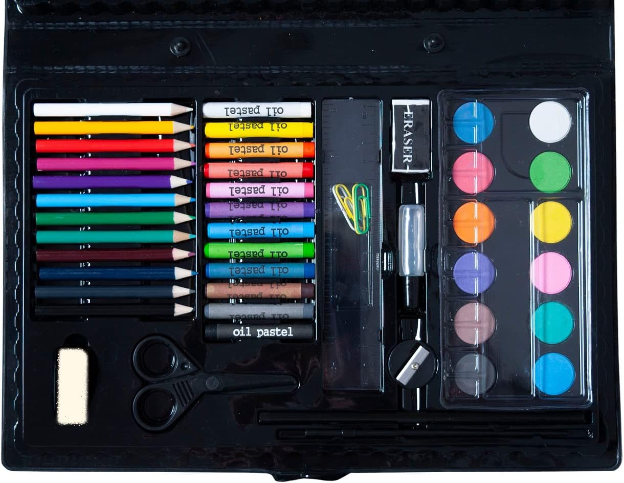 ISO TRADE - Art Supplies Set for Painting 86 pcs + Suitcase 9173 Paints, Painting Supplies, Multi-Colour