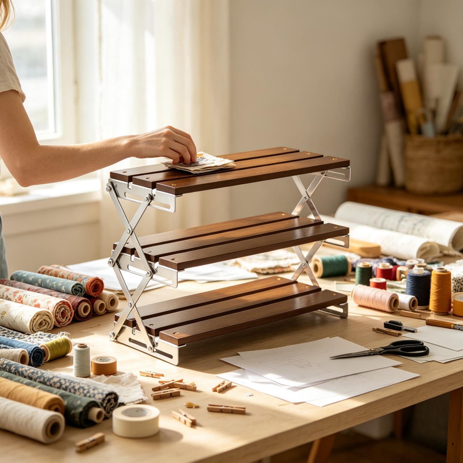 Générique Étagères De Bureau Vitrine De Table 3 Niveaux