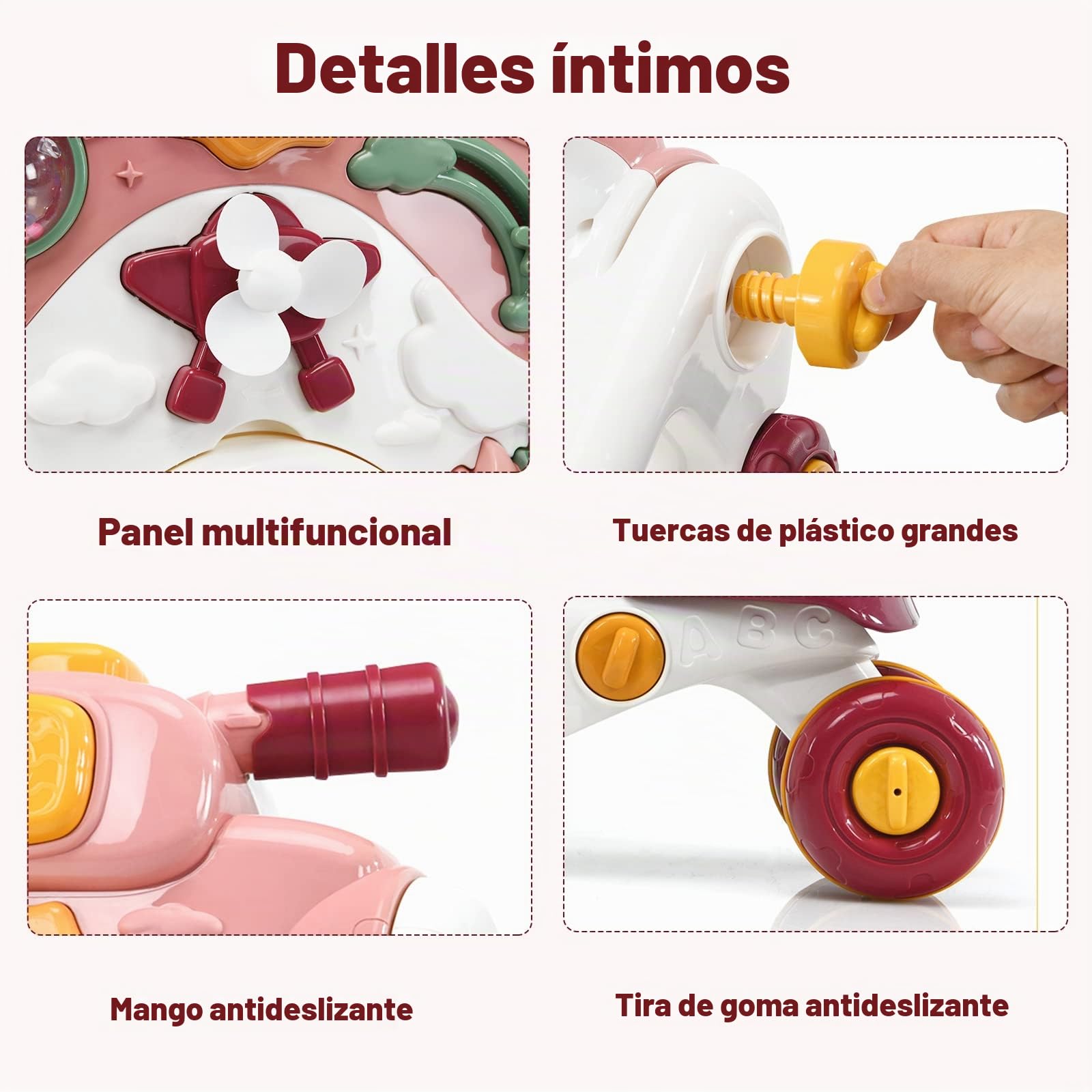LIFEZEAL Andador 3 en 1 evolutivo (Rosa)