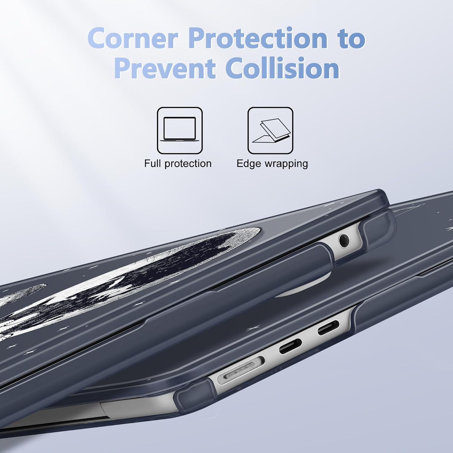 Case for MacBook Air 15 Inch 2025 2024 2023 Release M4 A3241 M3 A3114 M2 A2941, Hard Shell with Screen Protector & Keyboard Cover, Compatible with Touch ID - Astronaut Enjoy - Image 3