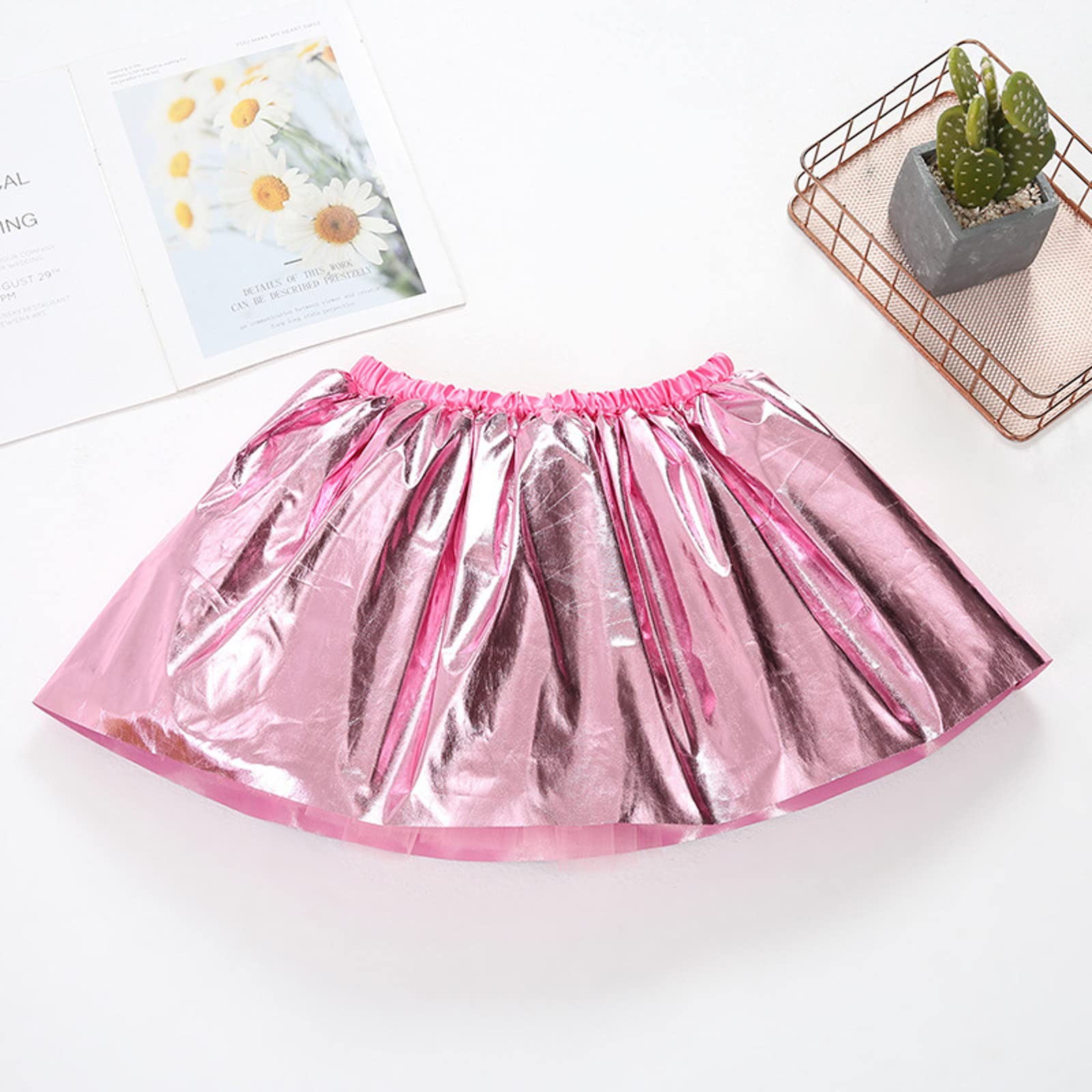 Baby Girls Layered Tulle Inner Tutu Skirt Toddler Girls Rainbow Tutu Skirts Princess Skirt Party (Pink, 18-24 Months)
