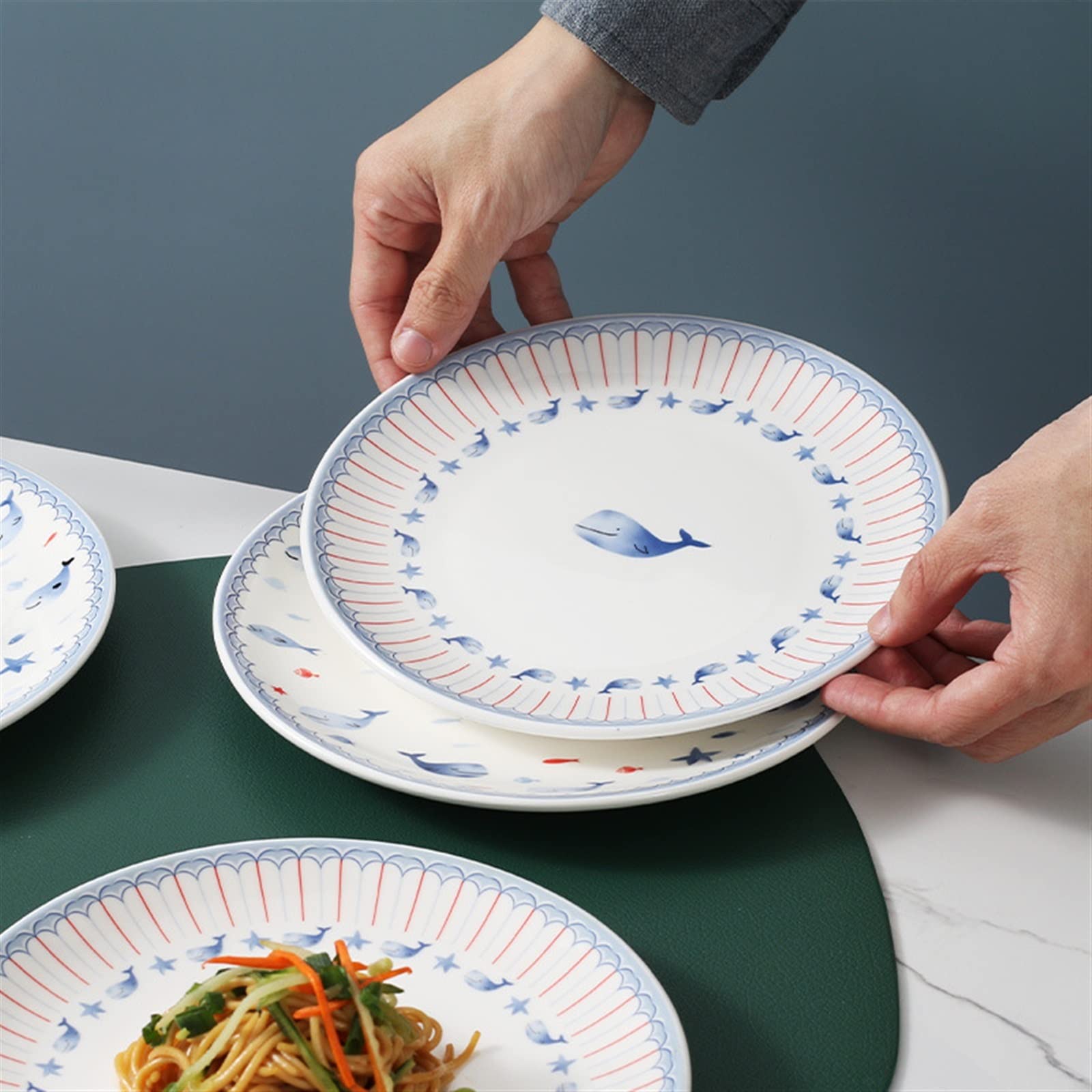 Piatto da Cena Piatti for la Cena Piatto Piatto in Ceramica Set Piatto da Pranzo Personalizzato Piatto da Ristorante