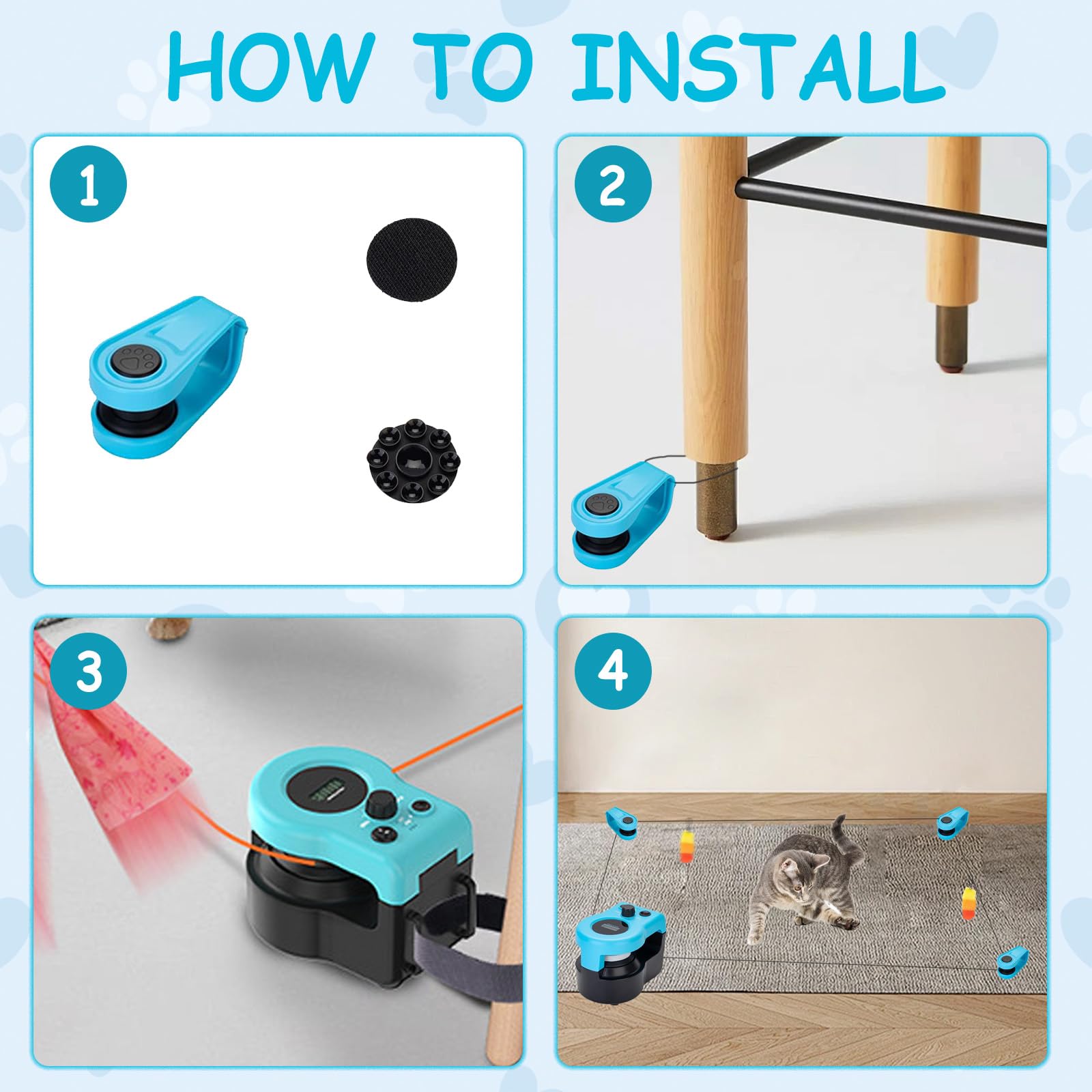 Nuovo Tapis roulant per gatti, Automatico/Telecomando, giocattolo interattivo gatto, giocattoli da caccia simulati, velocità regolabile, gioco da caccia con penna per gatti al coperto