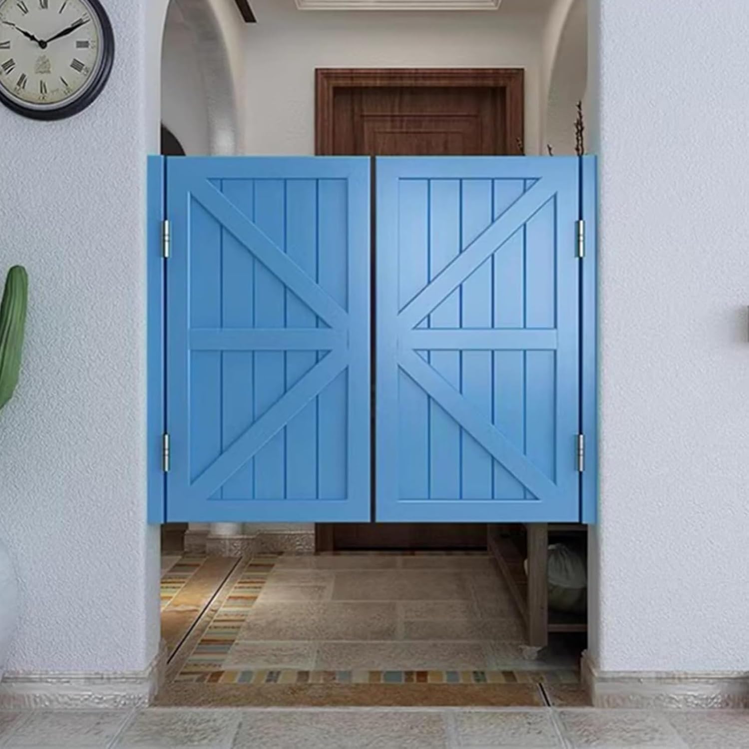 Swinging Doors Cafe Doors Saloon Doors,Indoor Solid Wood Swing Doorsaloon Doors,Swinging Barn Door Auto Close Kitchen Bathroom Hallway Bar Swinging Door for Indoor Saloon Doors Swinging