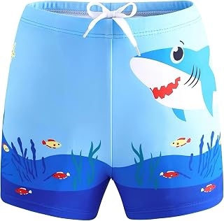Boys Swim Shorts with Shark Ocean Print – Quick Dry, 4-Way Stretch, Toddler to Big Kid (3-10 yrs) Kids Swimming Trunk with... Price In India