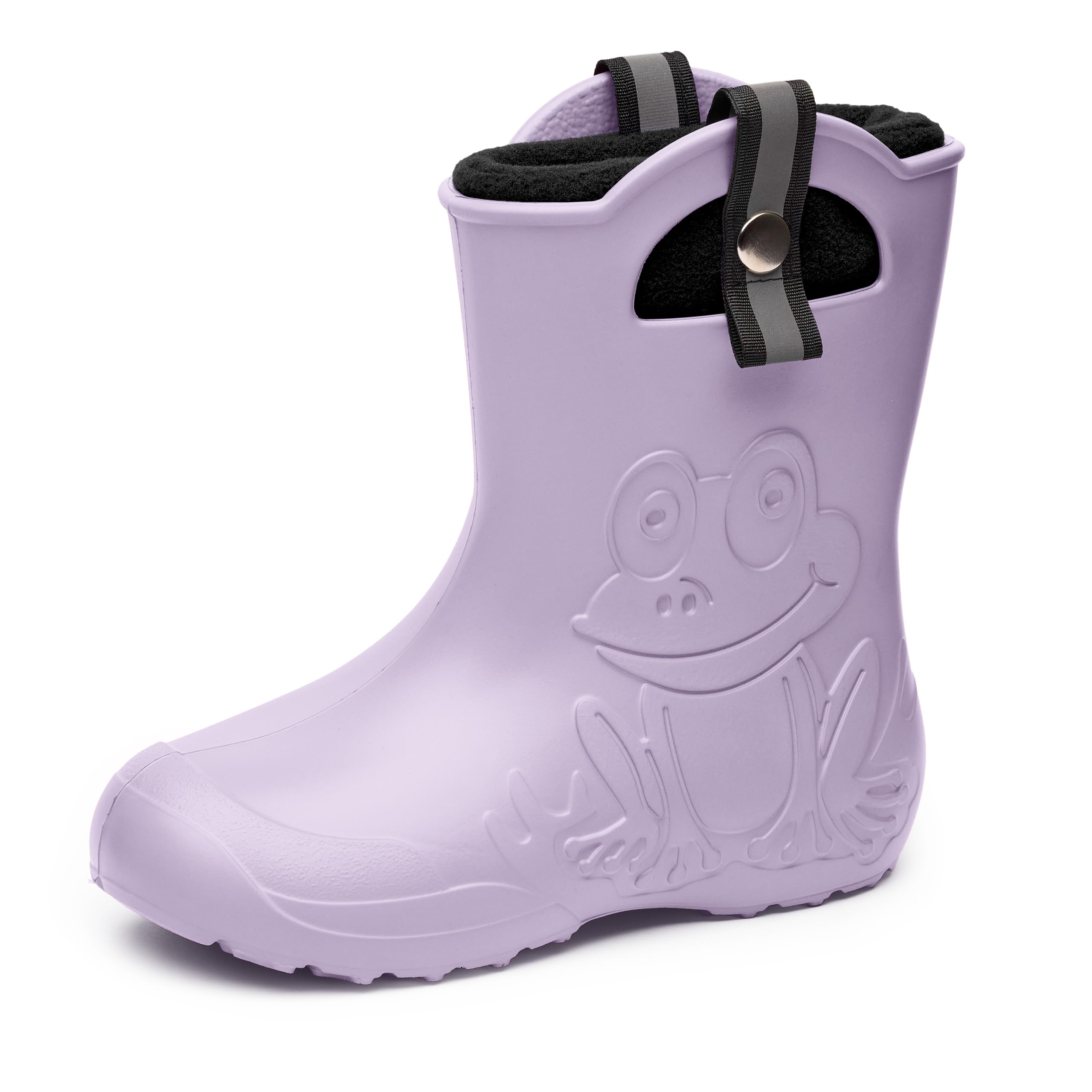 Ladeheid Kinder Federleichte Gummistiefel Thermo Fütterung Mädchen Jungen rutschfest Regenstiefel Kinder Regenschuhe LA-CA-Frog245