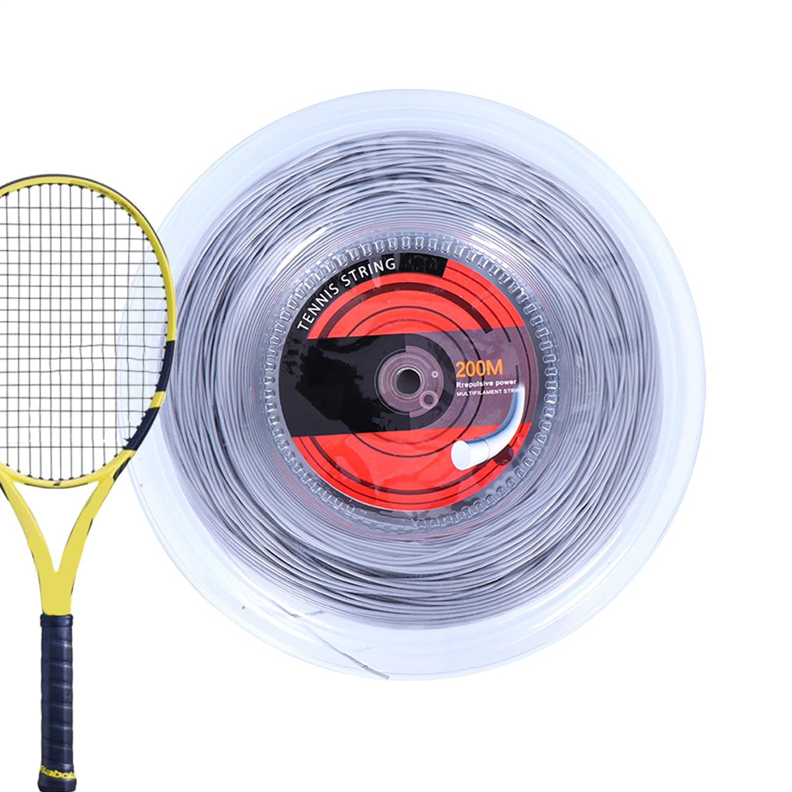 Racket de tenis 16 g / 1,35 mm - 656 pies de cuerdas de nailon de uso pesado para mujeres y hombres de tenis para mujeres, mejorar la experiencia de palo