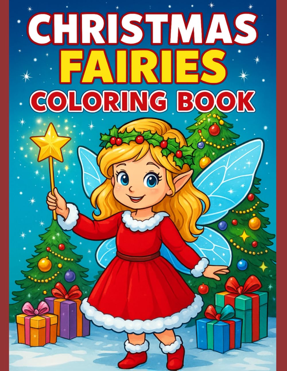 Christmas Fairies Coloring Book: 40 Magical Holiday Coloring Pages for Kids (Christmas Coloring Collection)