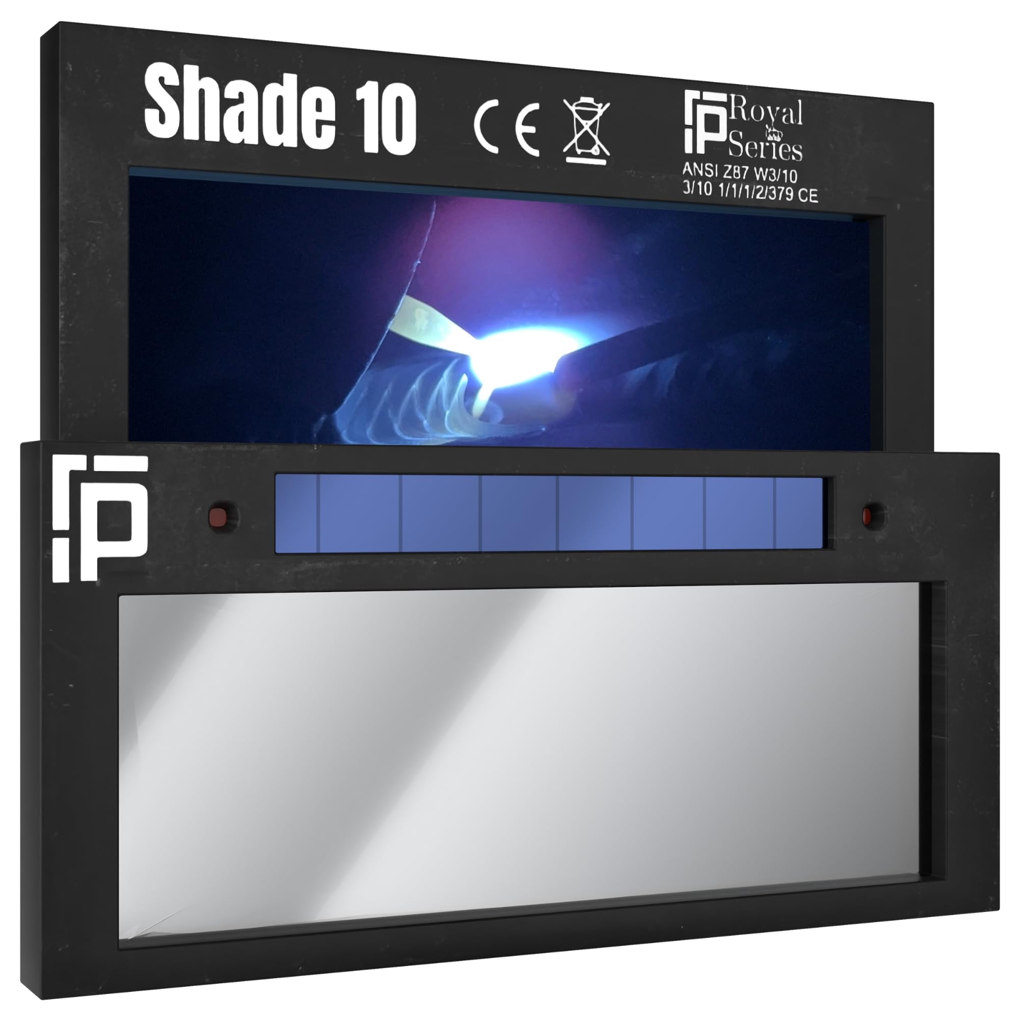 Ridge Products | Silver Shade 10 Auto Darkening Welding Lens | Cool Blue Welding Lens 2x4 1/4 | Shade 10 Welding Lens Auto Darkening | Perfect for a Sugar Scoop Welding Hood or Pancake Welding Hood