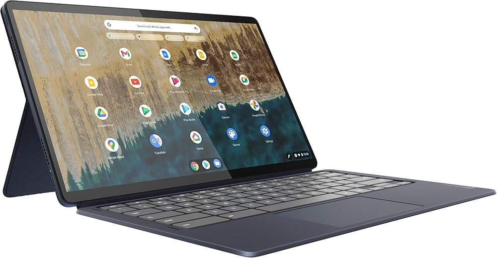 Lenovo 82QS0000US, IdeaPad Duet 5 Chromebook, OLED 13.3" FHD Touch Display, Snapdragon SC7180, 4GB RAM, 64GB Storage, Qualcomm Adreno Graphics, Chrome OS, Abyss Blue