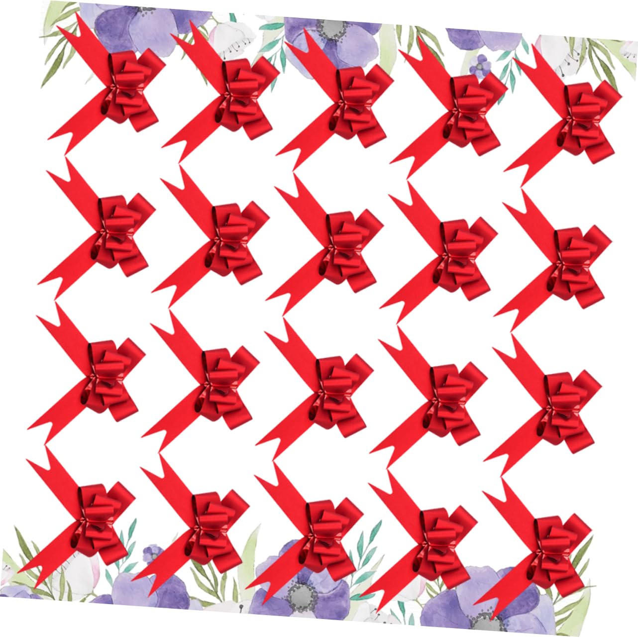 Healeved 60piezas Lazos De Tirar Decorativos con Patrón De para De Navidad Lazos Rojos para Decoración De Fiestas y Eventos