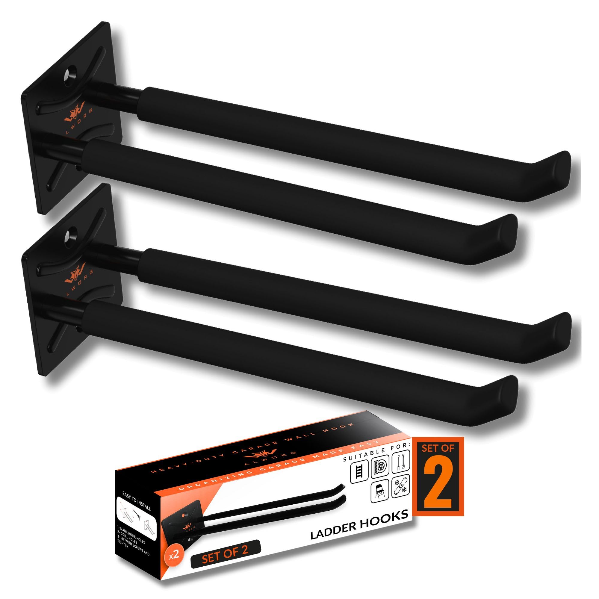 LADDER HANGERS FOR GARAGE WALL WALL HOOKS HEAVY DUTY HOOKS FOR