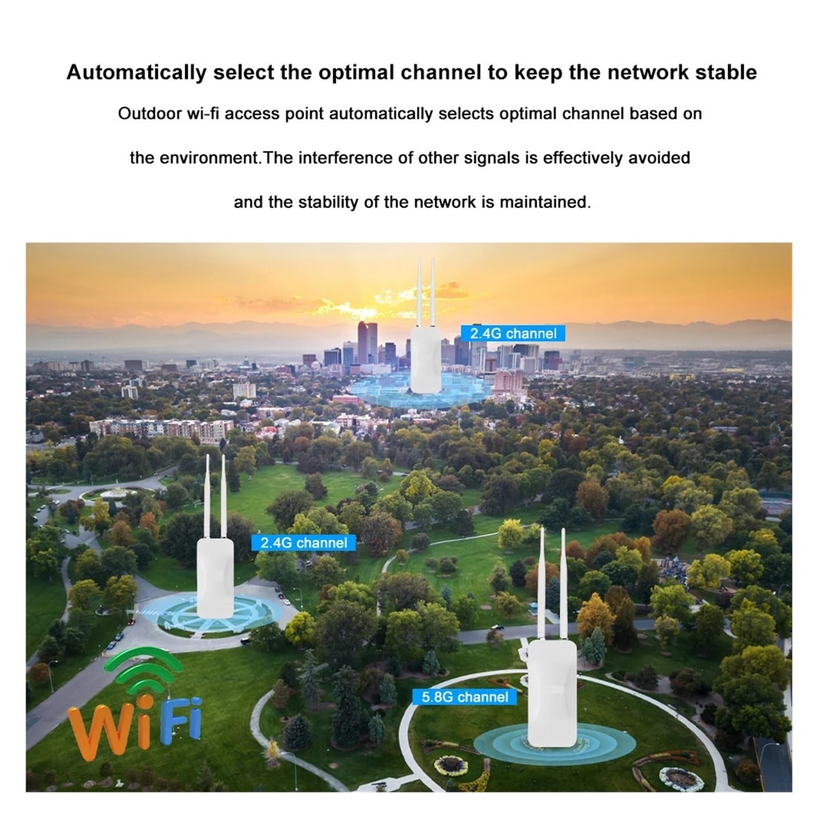 Ripetitore WiFi Wireless Ad Alta Potenza AC1200 For Esterni AP/router Dual Dand 2.4G+5Ghz Extender A Lungo Raggio Copertura Copertura più ampia