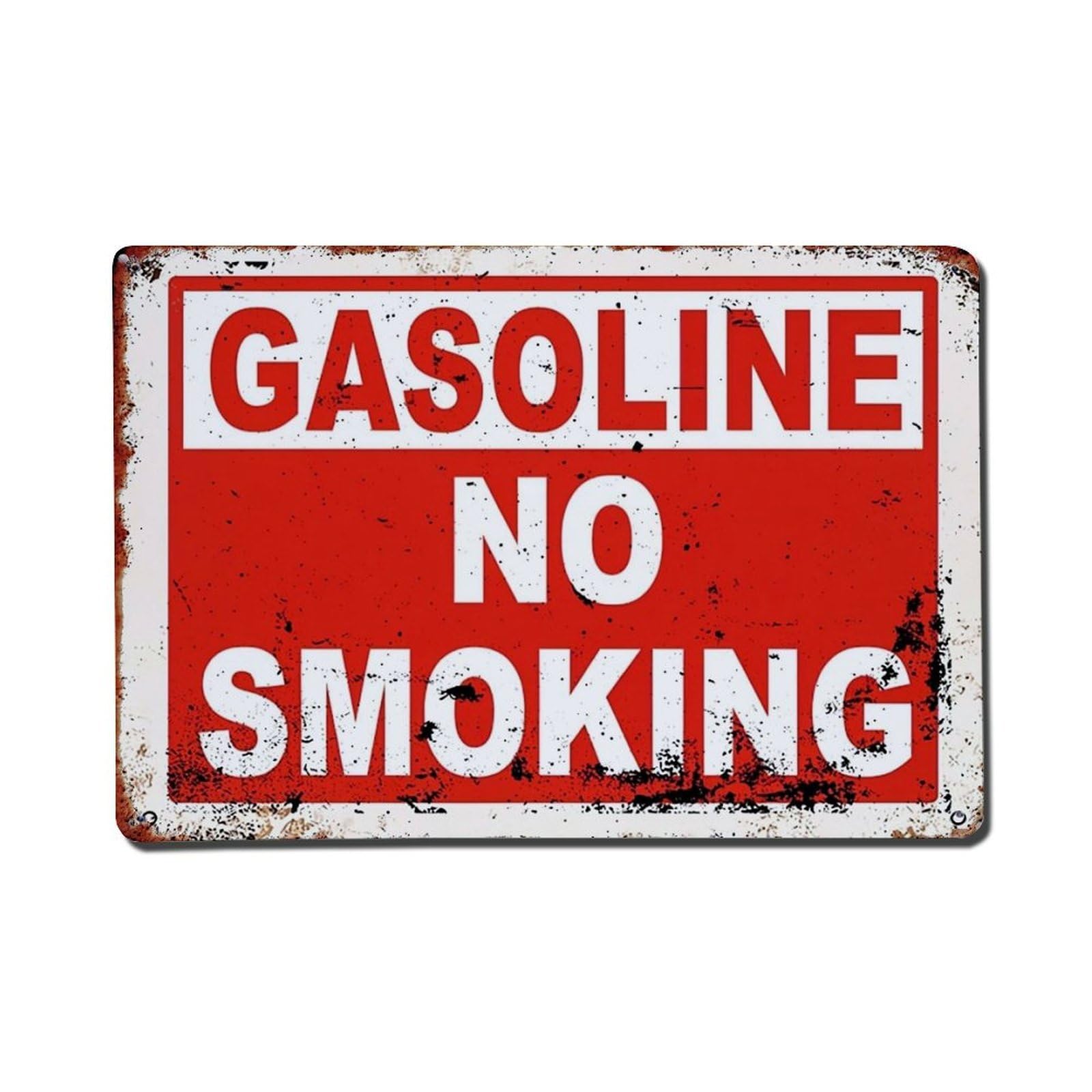 Gasoline No Smoking Sign Pattern Tin Sign Metal Poster Vintage Metal Signs for Home Man Cave Bar Cafe Kitchen laundry room Wall Decorations Gift 8x12Inch