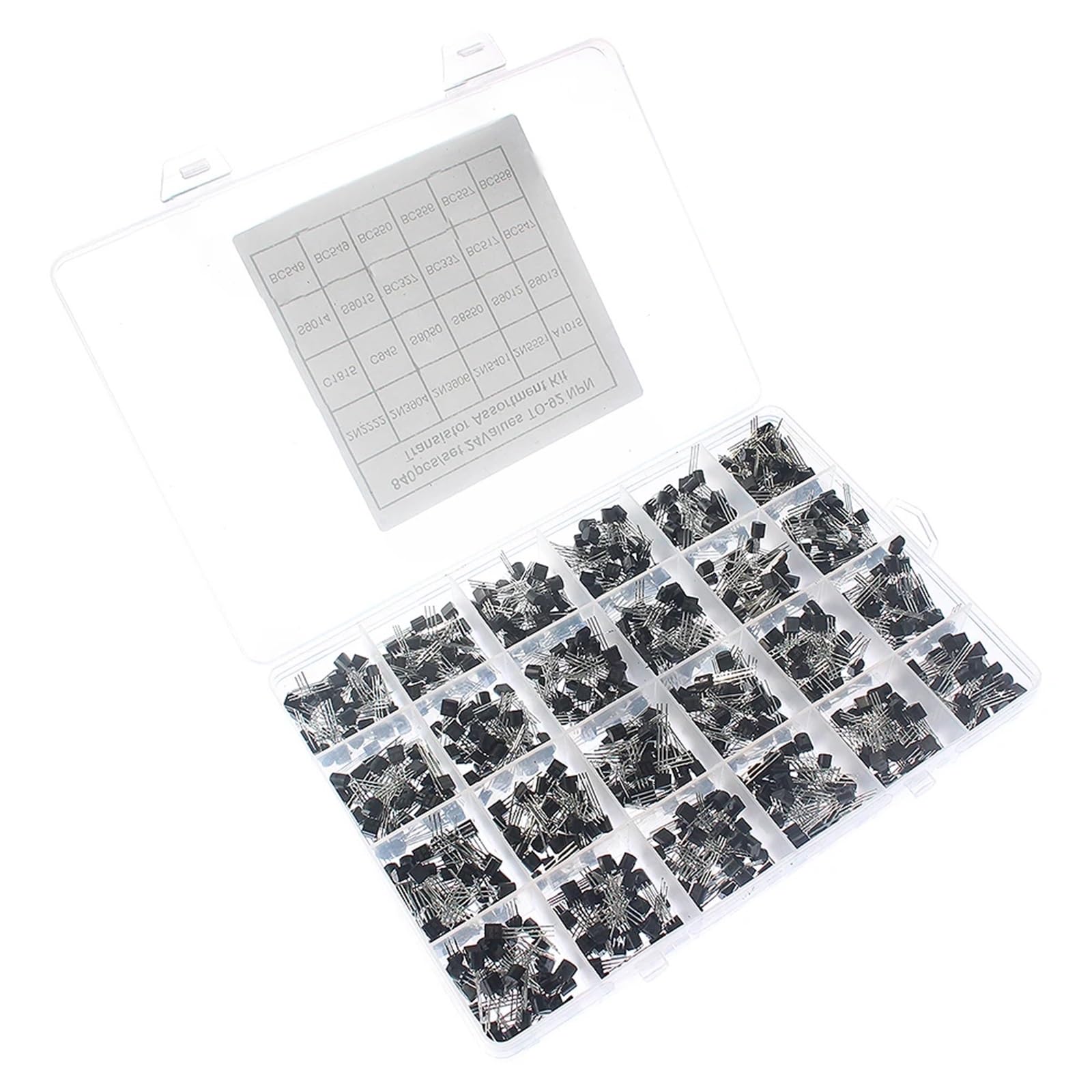 840 Pezzi 24 valori triodo Transistor assortimento Kit Set, PNP NPN Transistor BC327 BC337 2N2222 2N3904 2N3906 S8050 S8550 S9012