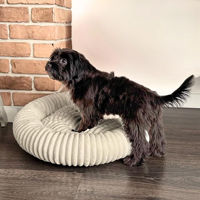 Foto 6 de 8 de 4L Textil Luna Cama para Perros y Gatos Mediano y Pequeño - Dog Bed Rayas