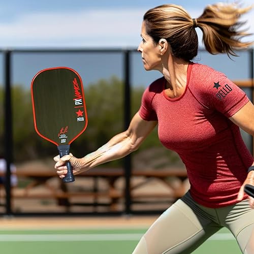 Miniatura 8 de PELLO PXVamos - Paleta de pickleball de fibra de carbono cruda, aprobada por USAPA, Toray 700 fibra de carbono, núcleo de panal de polipropileno,
