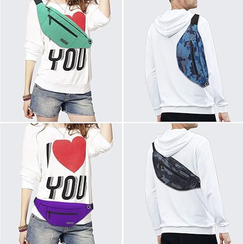 Miniatura 422 de MAXTOP - Cangurera cruzada grande con 4 bolsillos con cremallera, ideal para eventos deportivos, festivales, entrenamiento, viajes, correr y uso