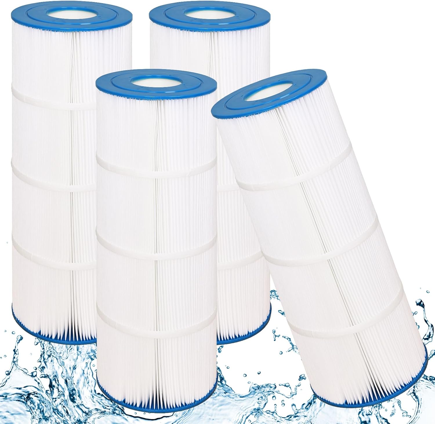 PLF81A 4 Pack Pool Filter Replaces Hayward C580E, CX580XRE, SwimClear C3020, C3025, C3030, PA81, Ultral-A3, Unicel C-7483, Filbur FC-1225, FC-6425 | 19 5/8"×7", 81 Sq.Ft Per Cartridge