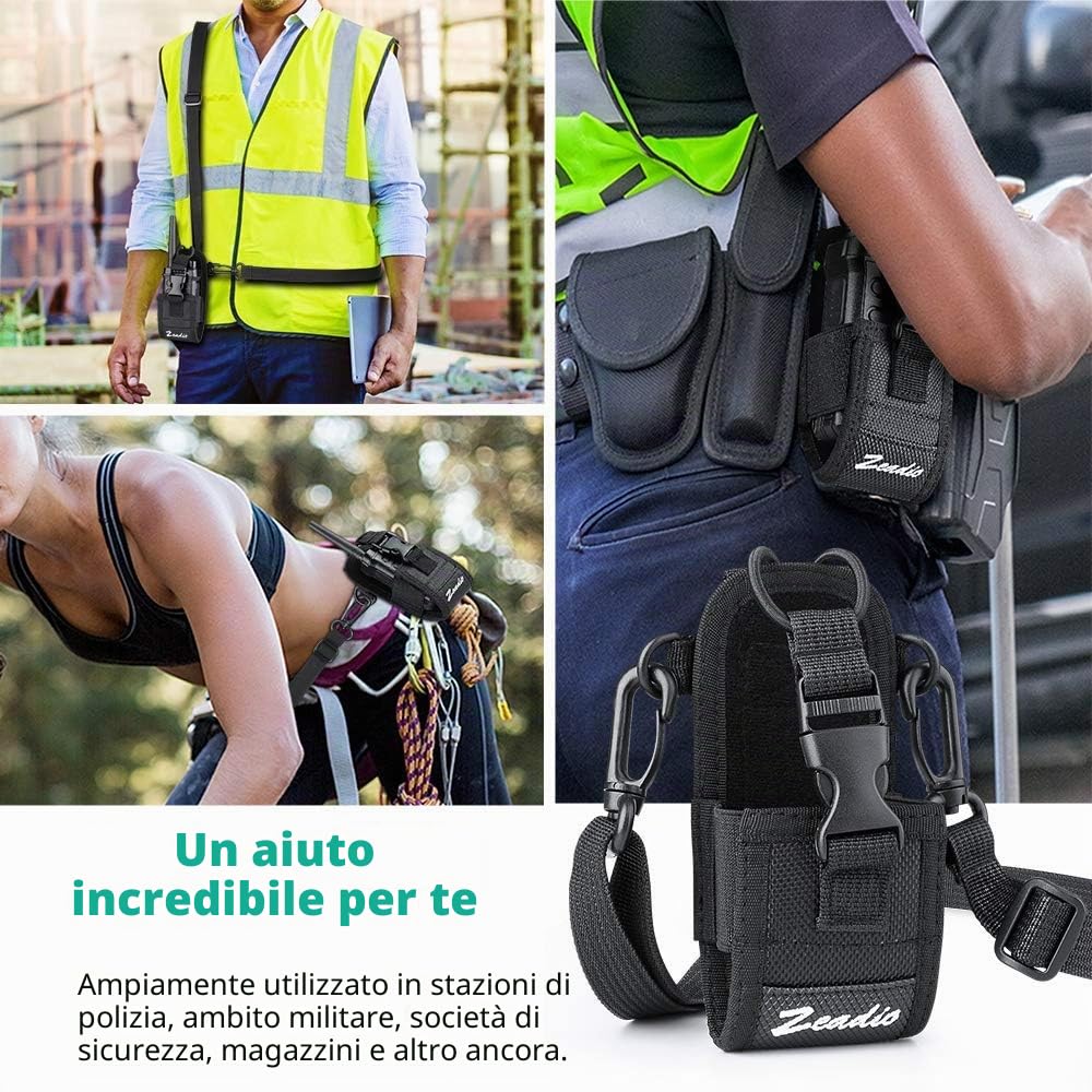 Zeadio Fodero Universale per Radio Bidirezionali, Custodia Durevole per Walkie Talkie ZNC-D