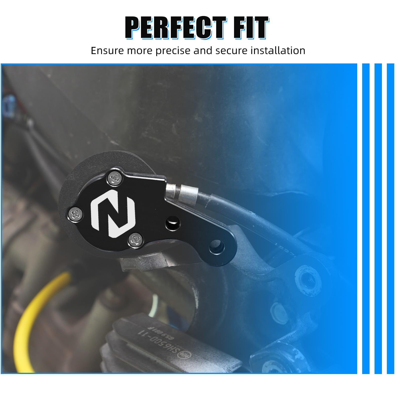 NICECNC Kit de réparation de système de recul Noir pour Moto Compatible with Yamaha Raptor 700 2006-2008, 2013-2023, Raptor 700R 2009, 2011-2013, 2015-2023, Raptor 700R SE 2017-2023
