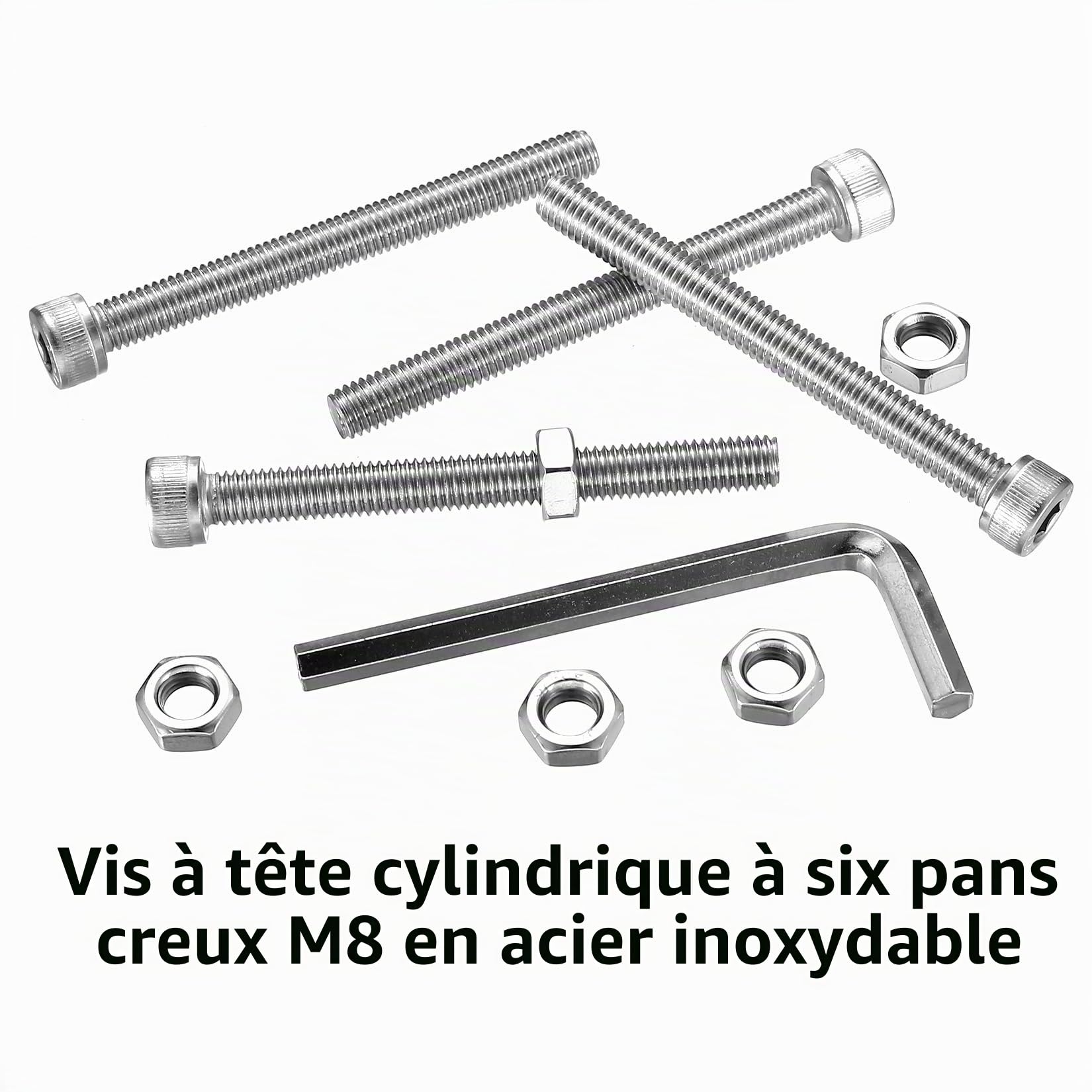 Lot De 8 Boulons Hexagonaux Galvanisés 25 Mm Pour Skateboard – Résistants à La Rouille – Installation Facile