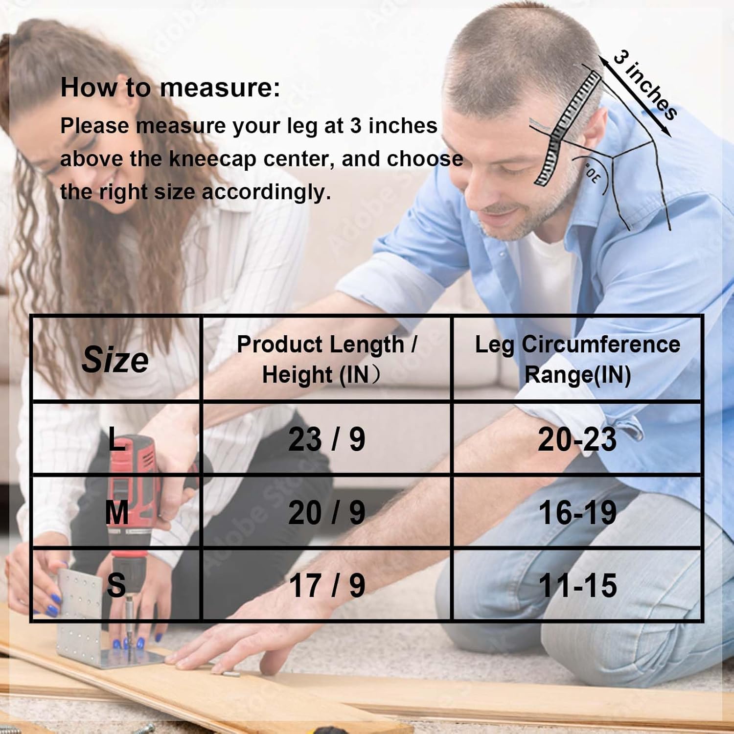 Knee Pads for Men Women Work, Gardening Kneeling Pad for Cleaning Floors, Cushion Kneepads for Flooring Crawling Painting Weeding, Concrete Kneepads for Adult and Elderly, Black M (1 pair) - Image 6