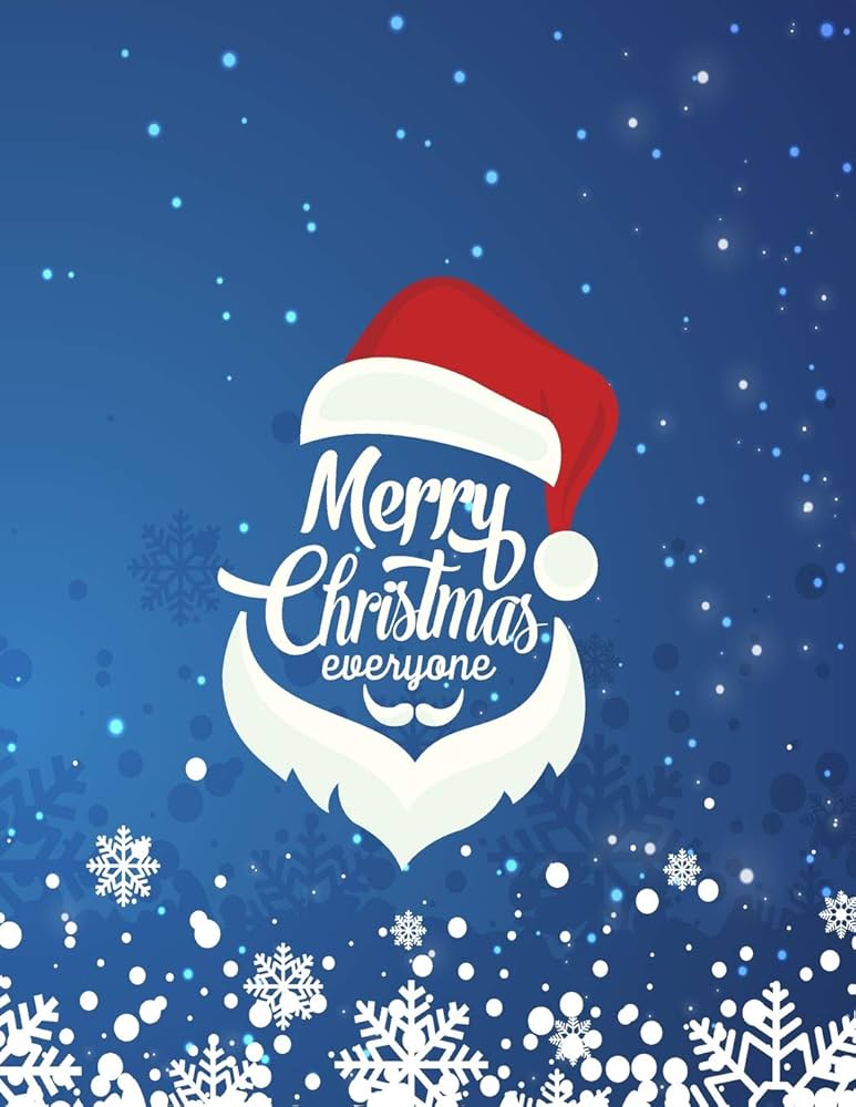 Merry christmas blue and white Clearance