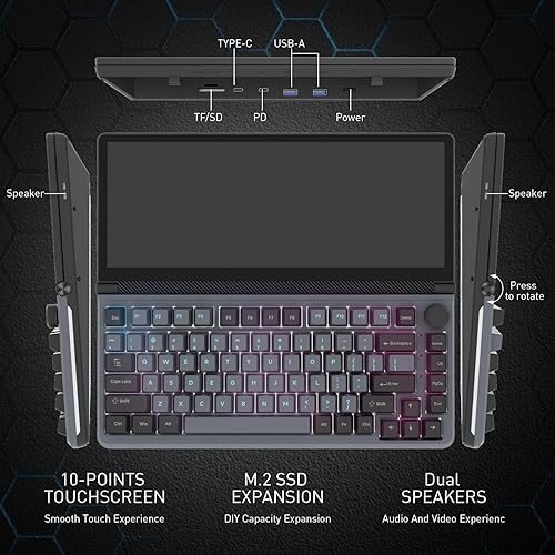 Miniatura 2 de Teclado mecánico K3 con pantalla táctil 82 teclas PBT intercambiables, interruptores Gateron G Yellow Pro - para WindowsMacAndroidSwitchXboxPS4PS5