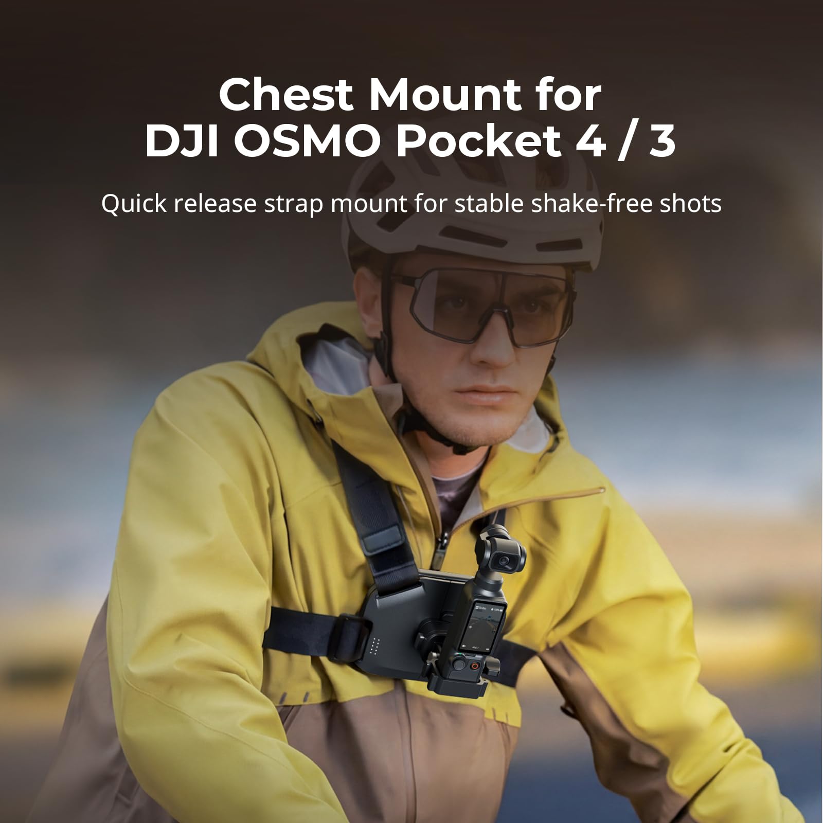 SMALLRIG Supporto pettorale a sgancio rapido con tracolla regolabile e blocco di sicurezza per DJI OSMO Pocket 4 3/Action 6/5 Pro/4/3, per GoPro 13/12/11, per Insta360 Ace Pro 2 e AKASO - 6050